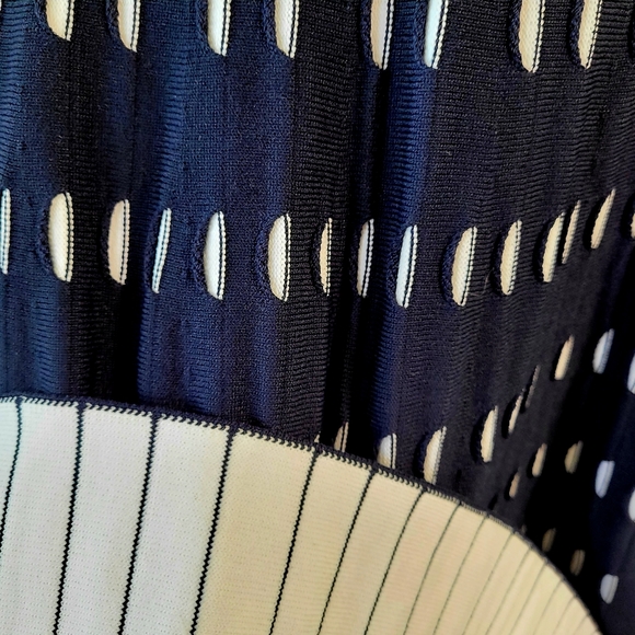 NWOT Michael Kors Women's Blue/White Knit Sweater Dress sz L - Picture 6 of 13